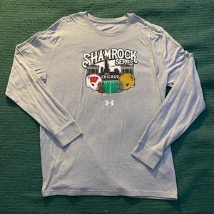 Under Armour x Notre Dame Wisconsin Shamrock Series Long Sleeve Grey Tee